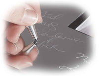 The beautiful alloy surface is signed with the easy to use Signature Engraving Scribe